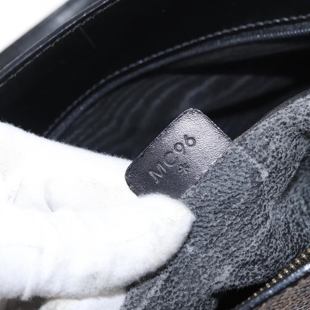 CELINE Macadam Canvas Tote Bag PVC Leather Black Gold Auth 155936 - Picture 12 of 16